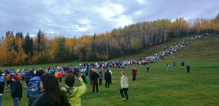 The hill at the start of the Equinox marathon